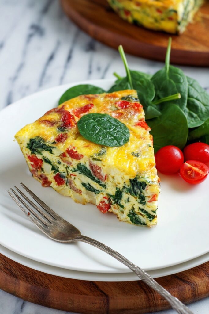 Bacon Spinach Tomato Frittata Recipe