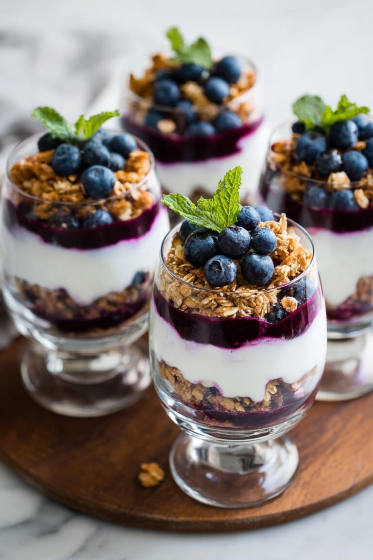 Homemade Blueberry Yogurt Parfaits Recipe