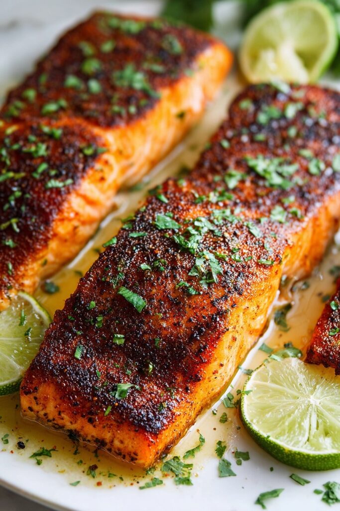 Blackened Salmon with Honey Lime Sauce Recipe