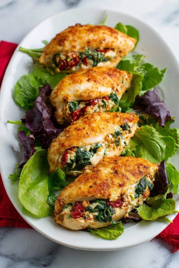 Stuffed Chicken Breast with Feta and Sun Dried Tomatoes Recipe