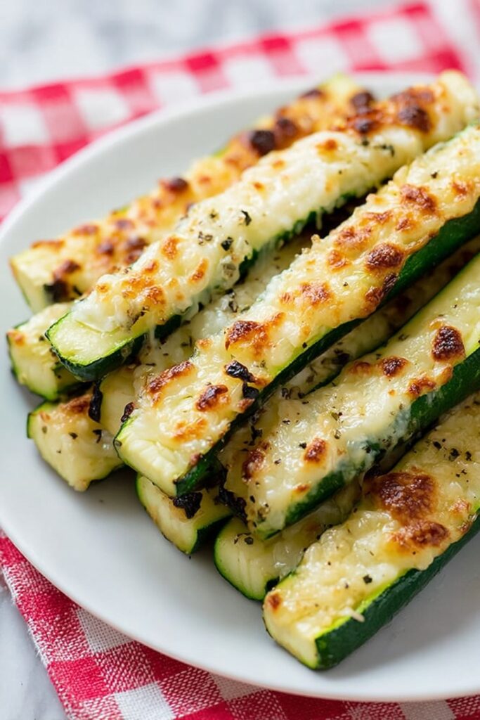 Garlic Lemon Parmesan Roasted Zucchini Recipe