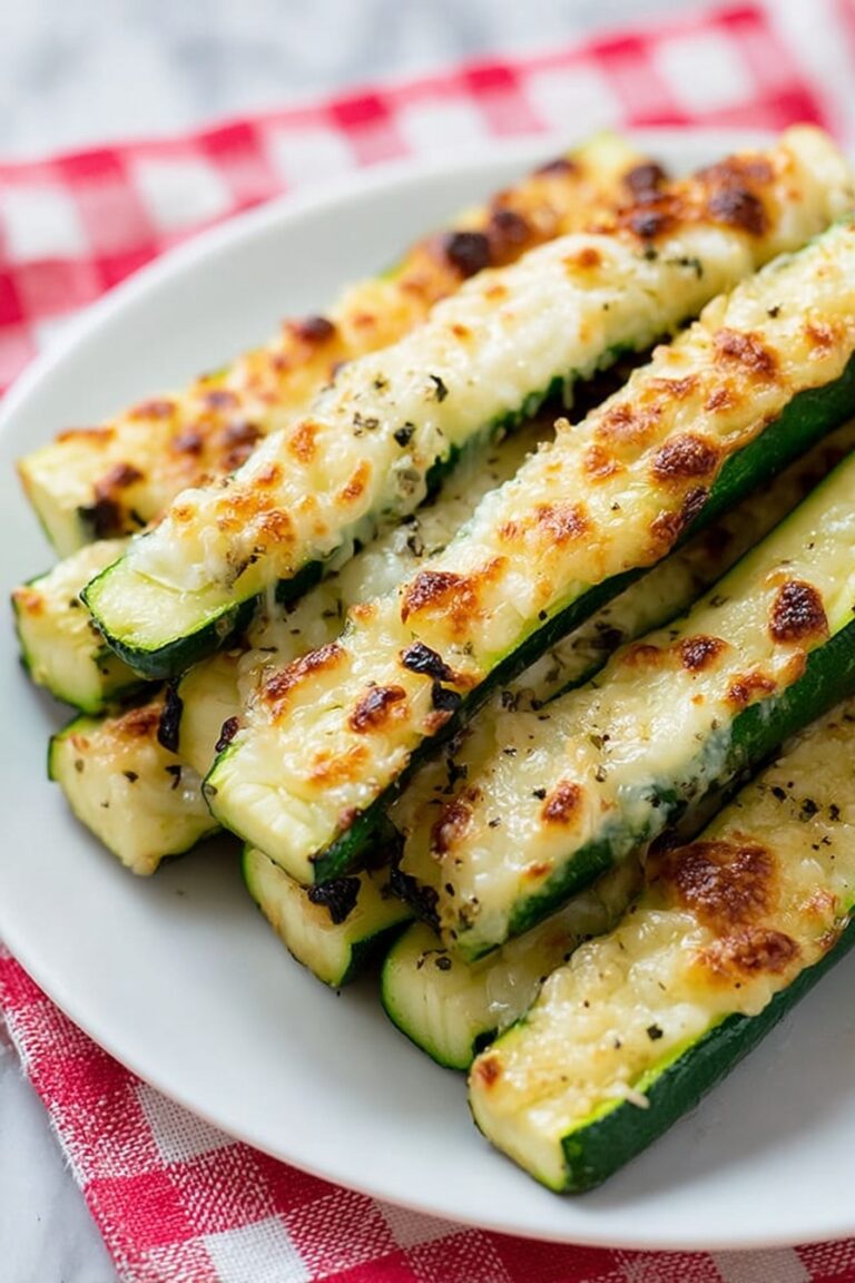 Garlic Lemon Parmesan Roasted Zucchini Recipe