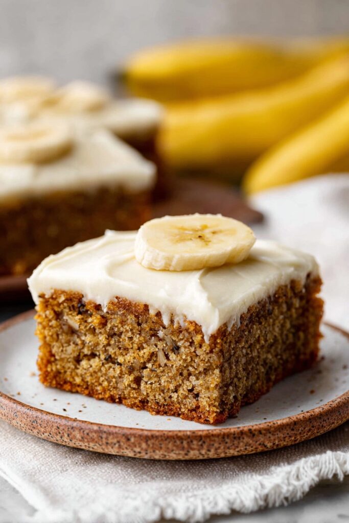 Easy Banana Cake with Cream Cheese Frosting Recipe