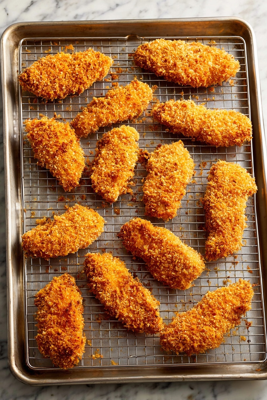 Hot Honey Chicken Strips, spicy honey chicken, crispy chicken strips with honey, easy hot honey chicken recipe, homemade hot honey chicken - The image shows several pieces of crispy fried chicken tenders on a white plate, each coated in a crunchy, golden-brown breading. The tenders are covered with a shiny, reddish-orange sauce that looks sticky and flavorful. Small green onion slices are sprinkled evenly over the chicken, adding a touch of fresh green color. The chicken is arranged closely together, with some sauce pooling slightly on the plate around them. The surface under the plate has a white marbled texture. Photo taken with an iphone --ar 2:3 --v 7