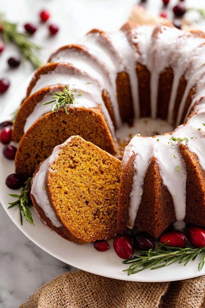 Gingerbread Bundt Cake with Maple Glaze Recipe