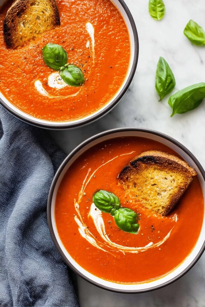 Creamy Tomato Basil Soup Recipe