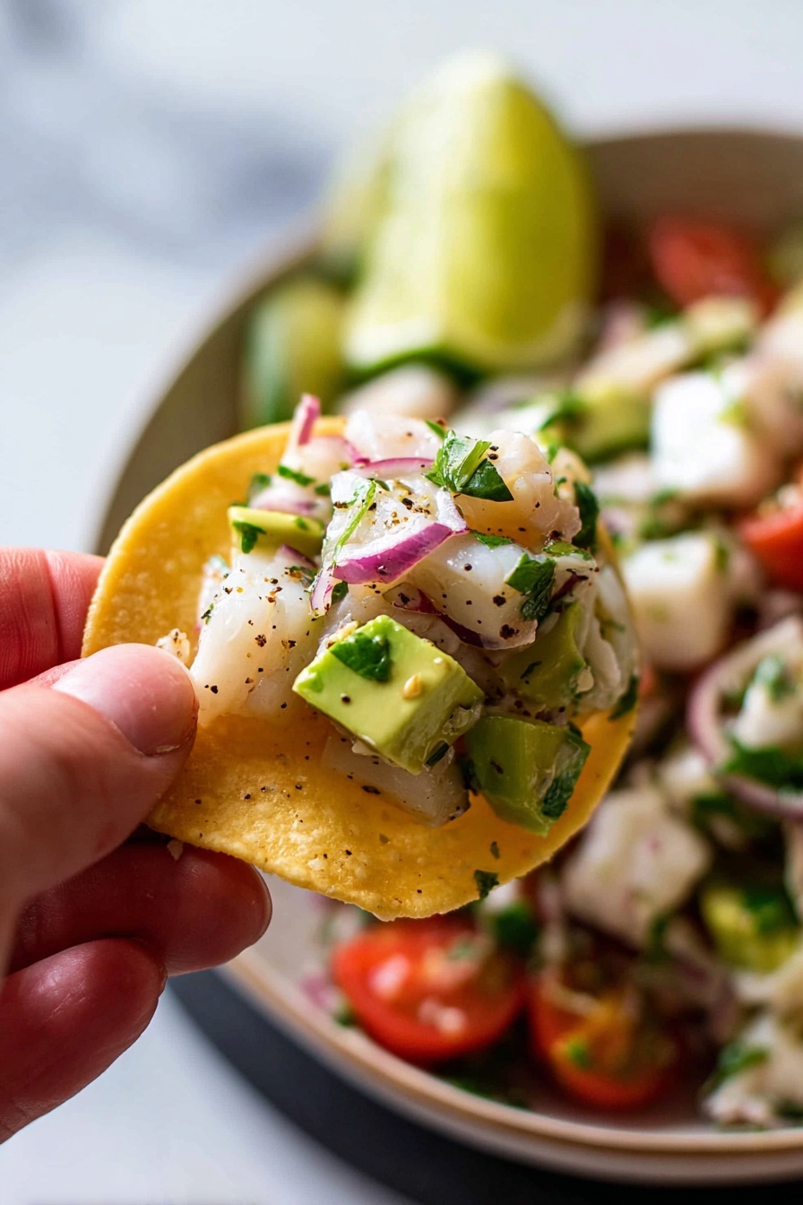 Quick and Fresh Fish Ceviche Recipe - Serving Suggestion