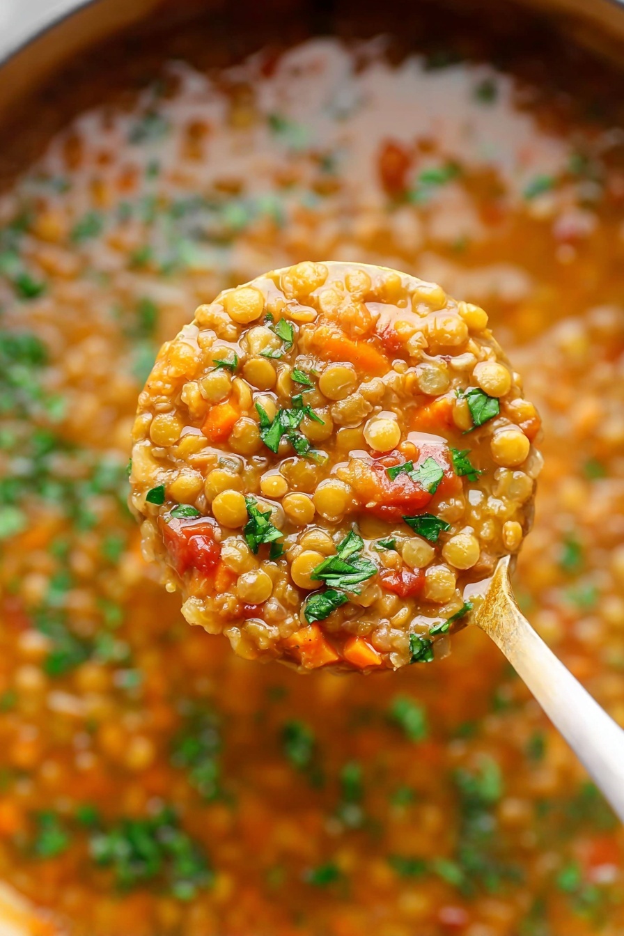 Hearty Lentil Soup with Spinach and Spices Recipe - Recipe Step