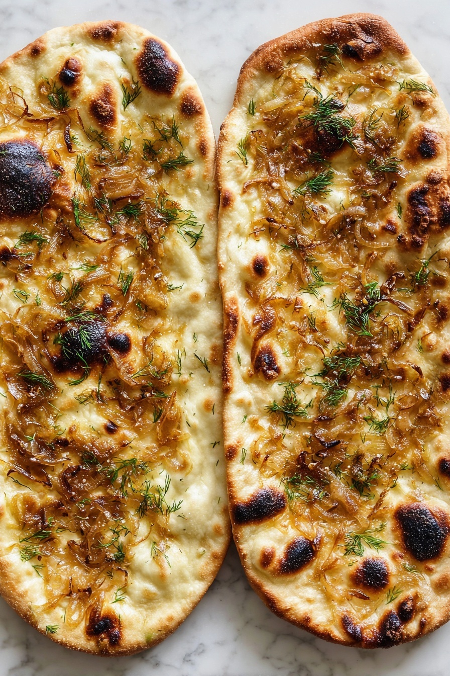 Grilled Focaccia with Caramelized Onions Recipe - Serving Suggestion