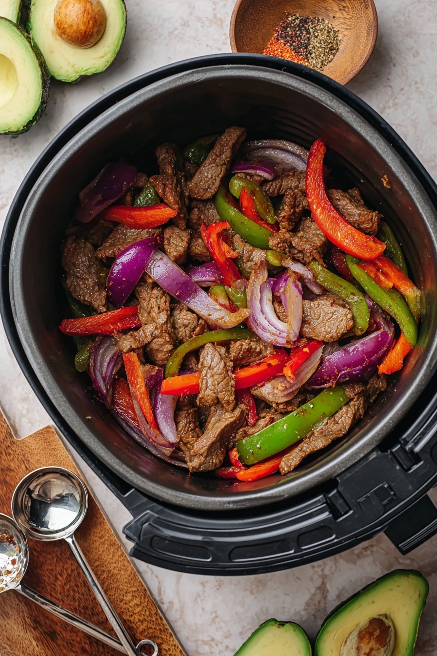 Air Fryer Beef Fajitas Recipe - Serving Suggestion