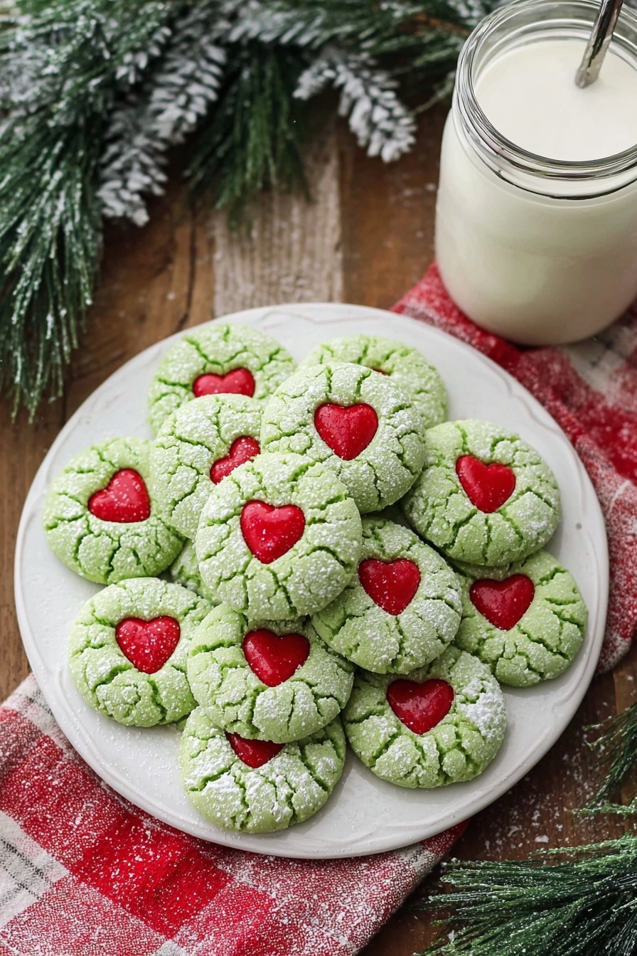 Grinch Cake Mix Cookies Recipe - Serving Suggestion