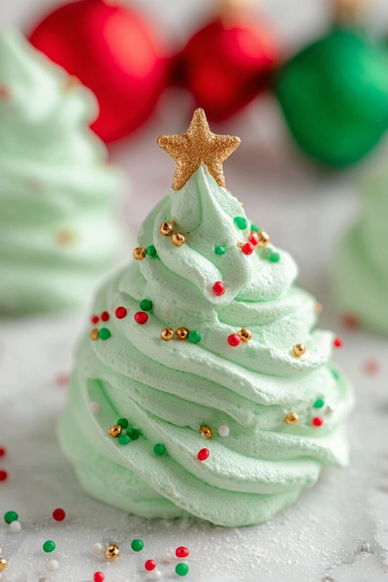Meringue Christmas Tree Cookies Recipe