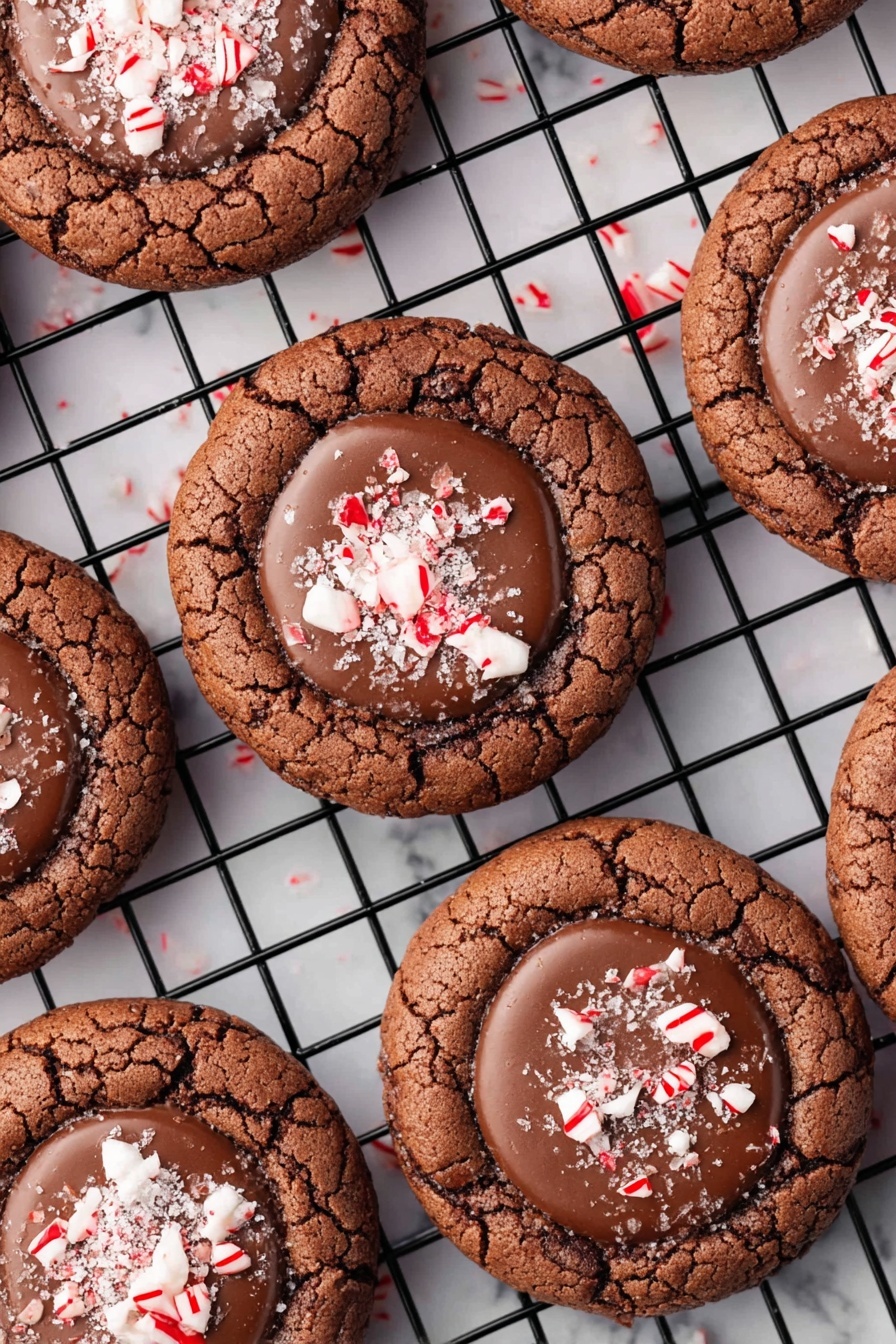 Peppermint Thumbprint Cookies with Chocolate Almond Recipe - Serving Suggestion