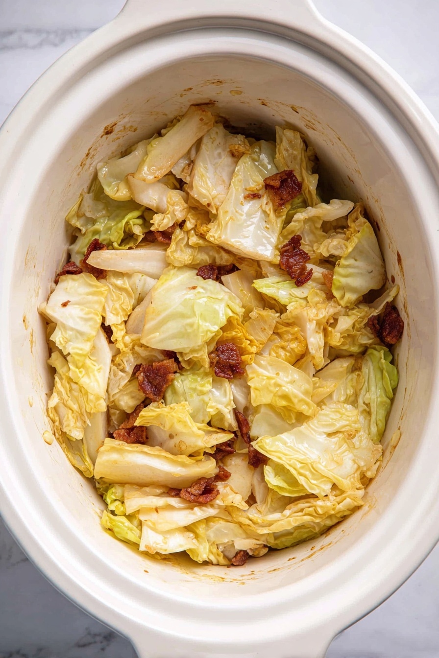 Slow Cooker Cabbage with Bacon Recipe - Serving Suggestion