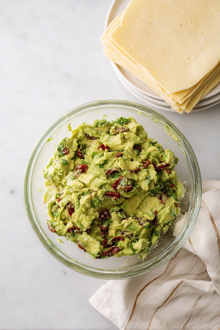 Air Fryer Avocado Egg Rolls with Dipping Sauce Recipe - Recipe Step