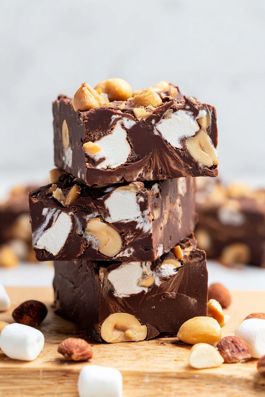 Rocky Road Fudge Recipe - Serving Suggestion