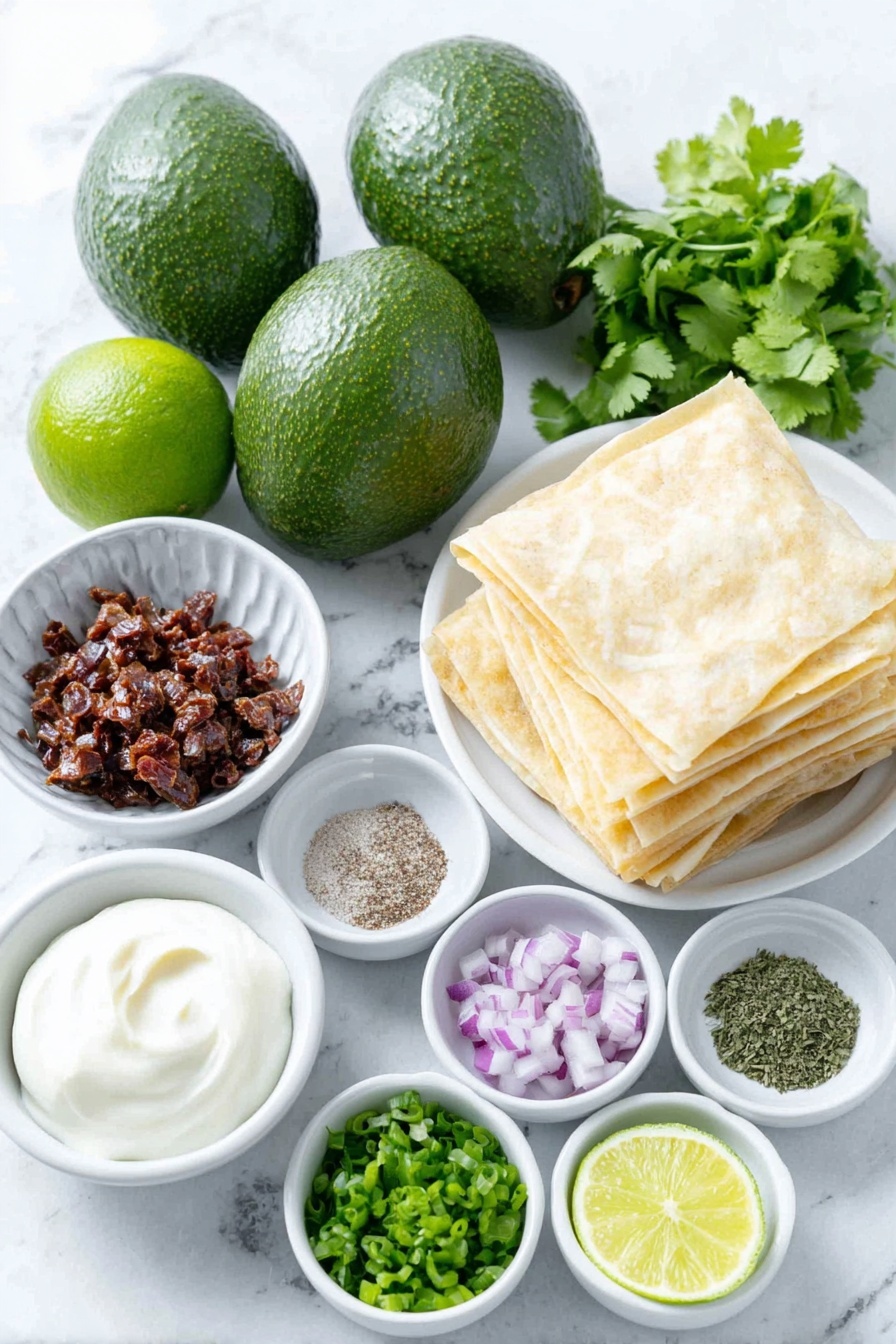 Air Fryer Avocado Egg Rolls with Dipping Sauce Recipe - Ingredients