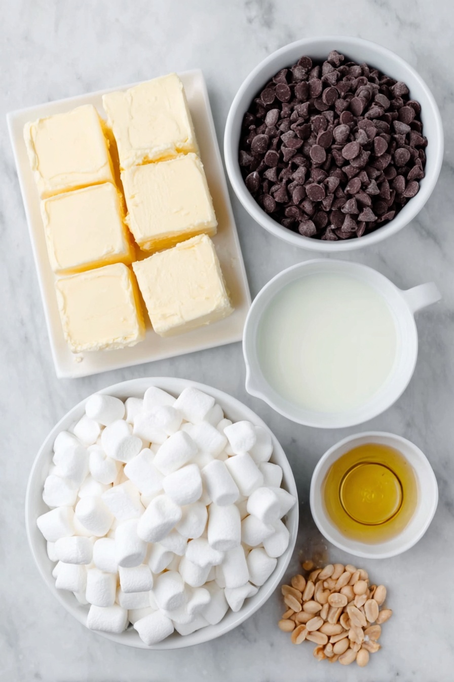 Rocky Road Fudge Recipe - Ingredients