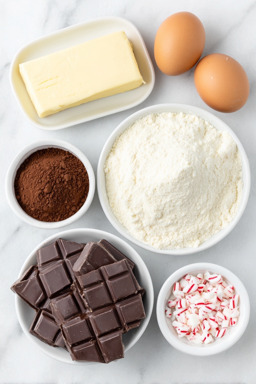 Peppermint Thumbprint Cookies with Chocolate Almond Recipe - Ingredients