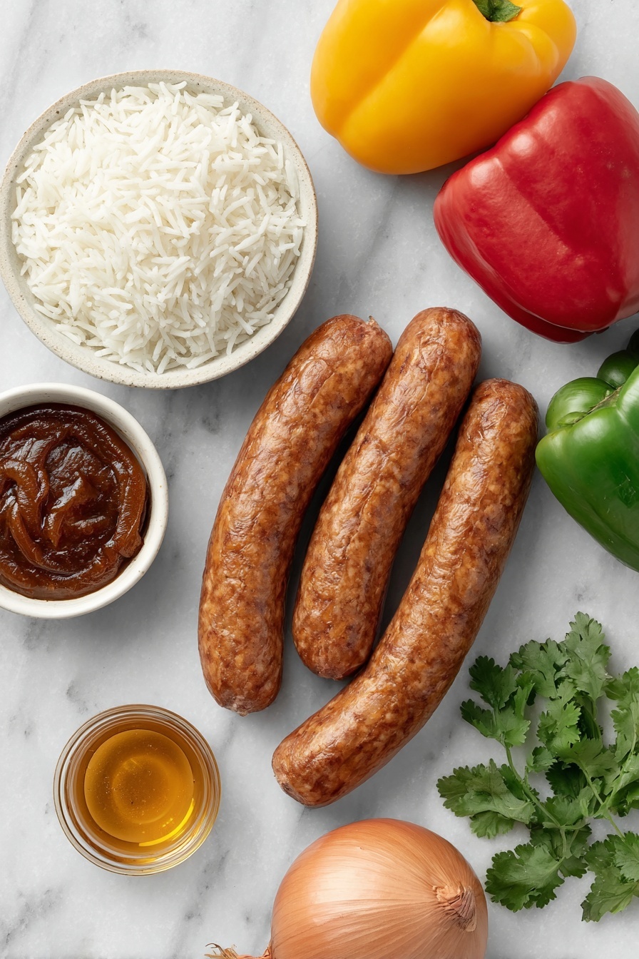 Hot Honey BBQ Sausage Skewers Recipe - Ingredients