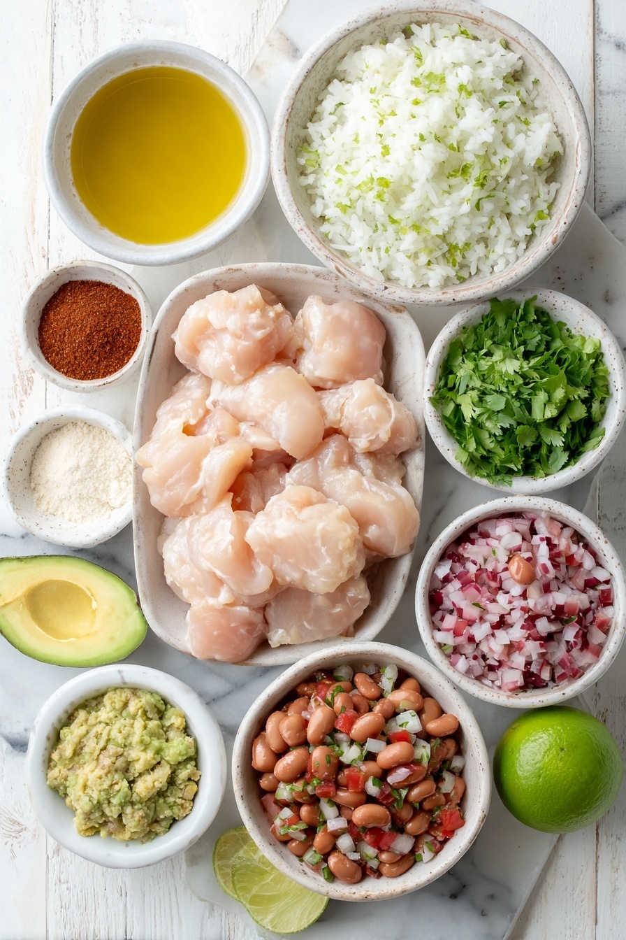 Air Fryer Chicken Burrito Bowl Recipe - Ingredients