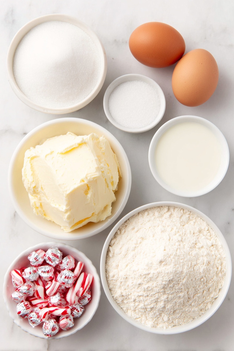 Candy Cane Kiss Cookies Recipe - Ingredients