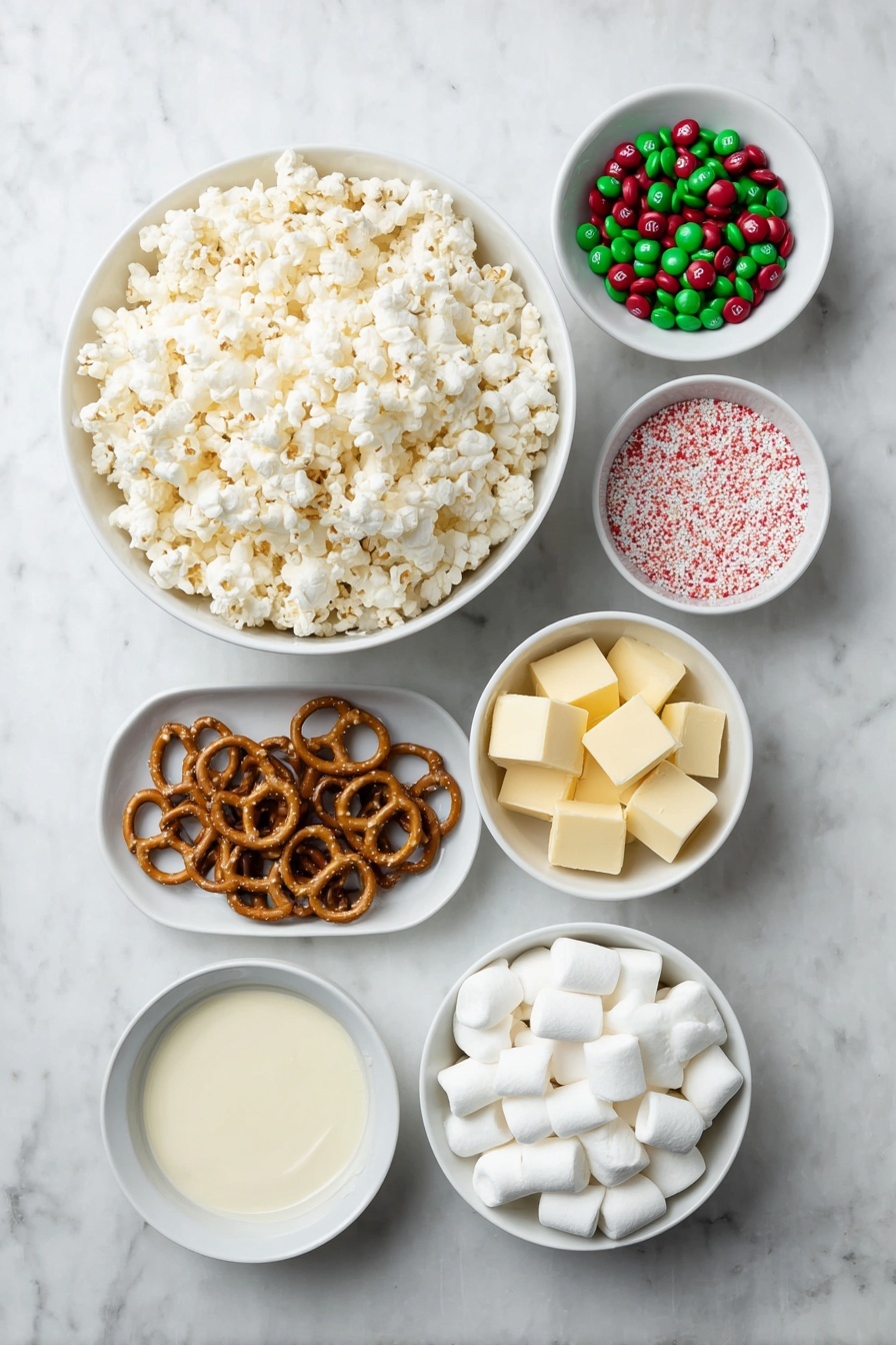 Christmas Popcorn Crunch Recipe - Ingredients