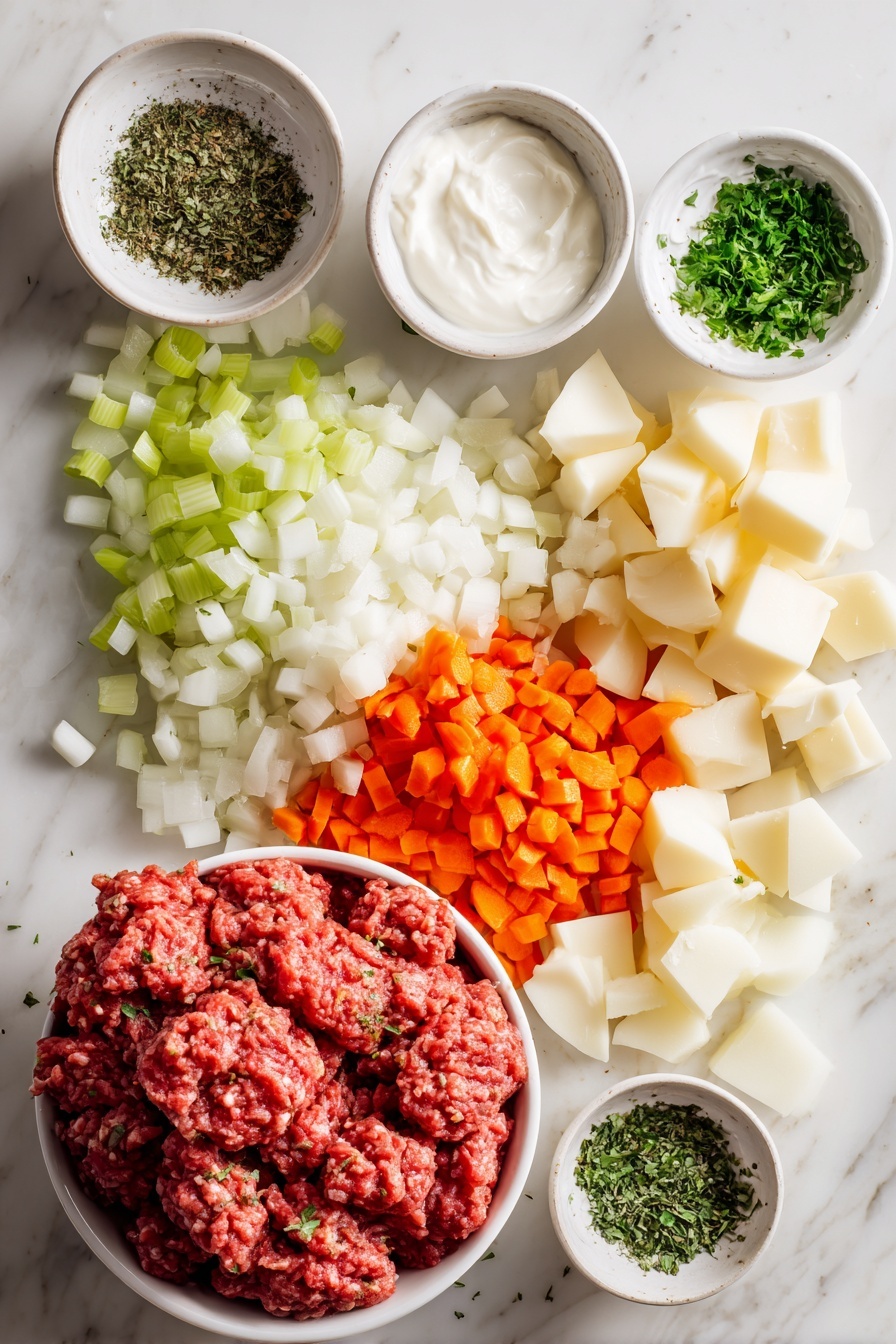 Cheeseburger Soup Recipe - Ingredients