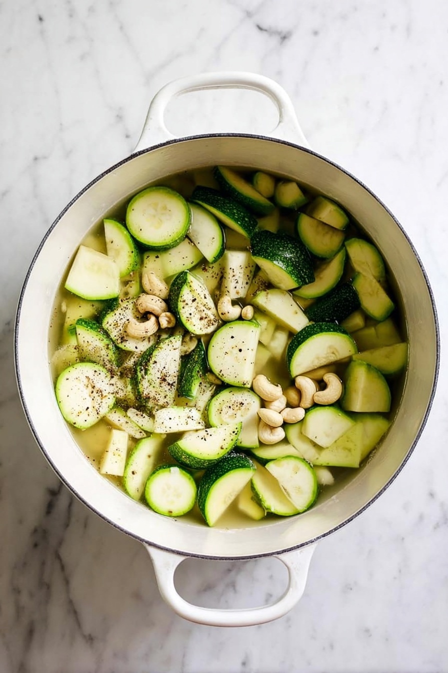 Creamy Zucchini Soup with Herbs Recipe - Step by Step Instructions