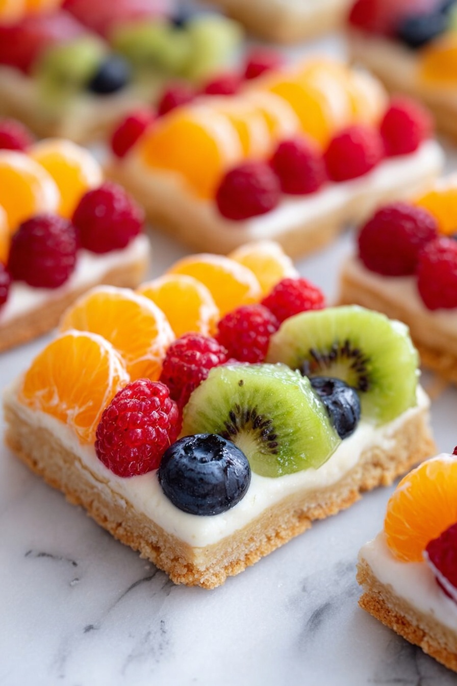 Fruit Pizza with Sugar Cookie Crust Recipe - Serving Suggestion