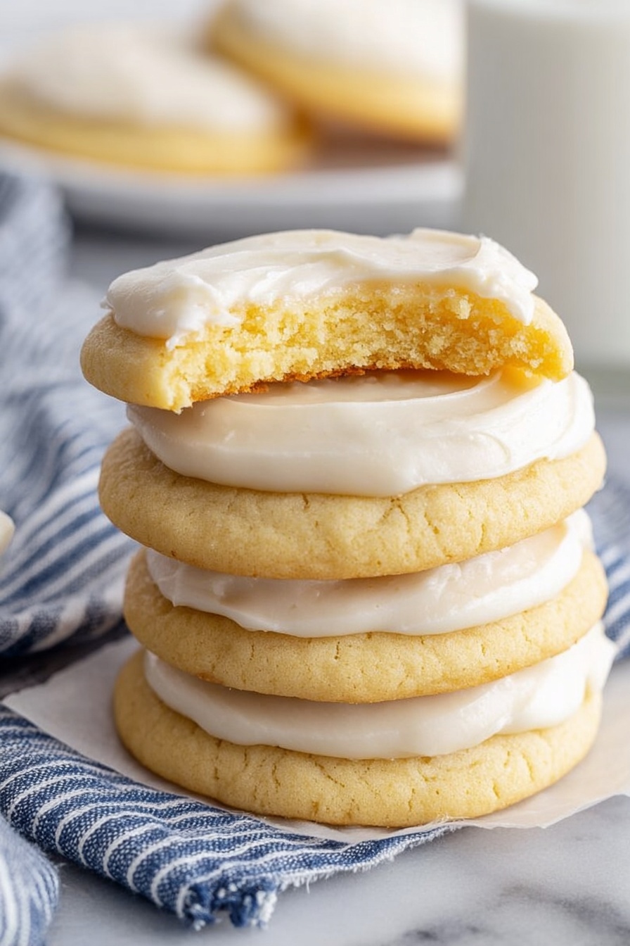 Buttermilk Cookies with Vanilla Frosting Recipe - Serving Suggestion