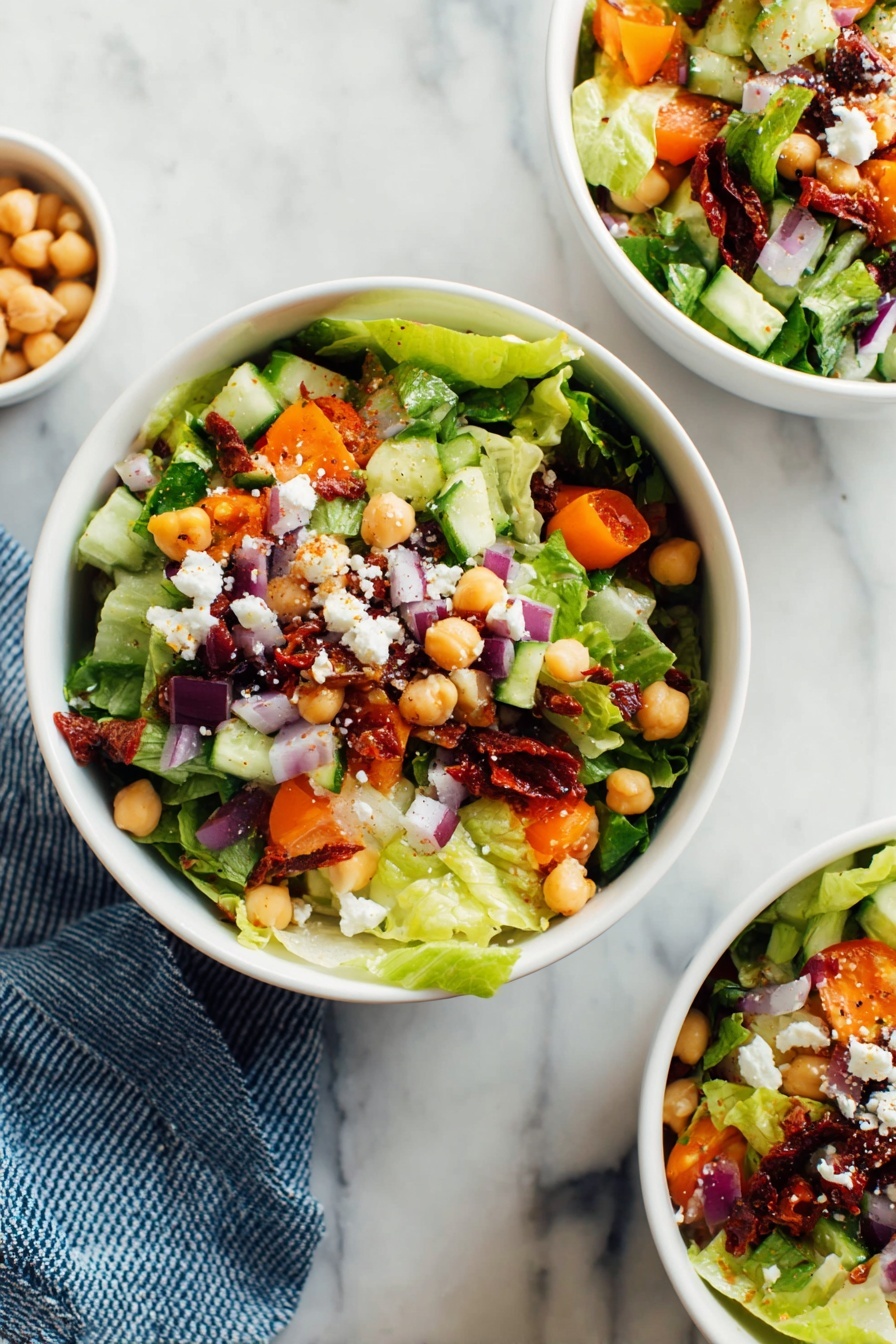 Vegetarian Italian Chopped Salad Recipe - Serving Suggestion