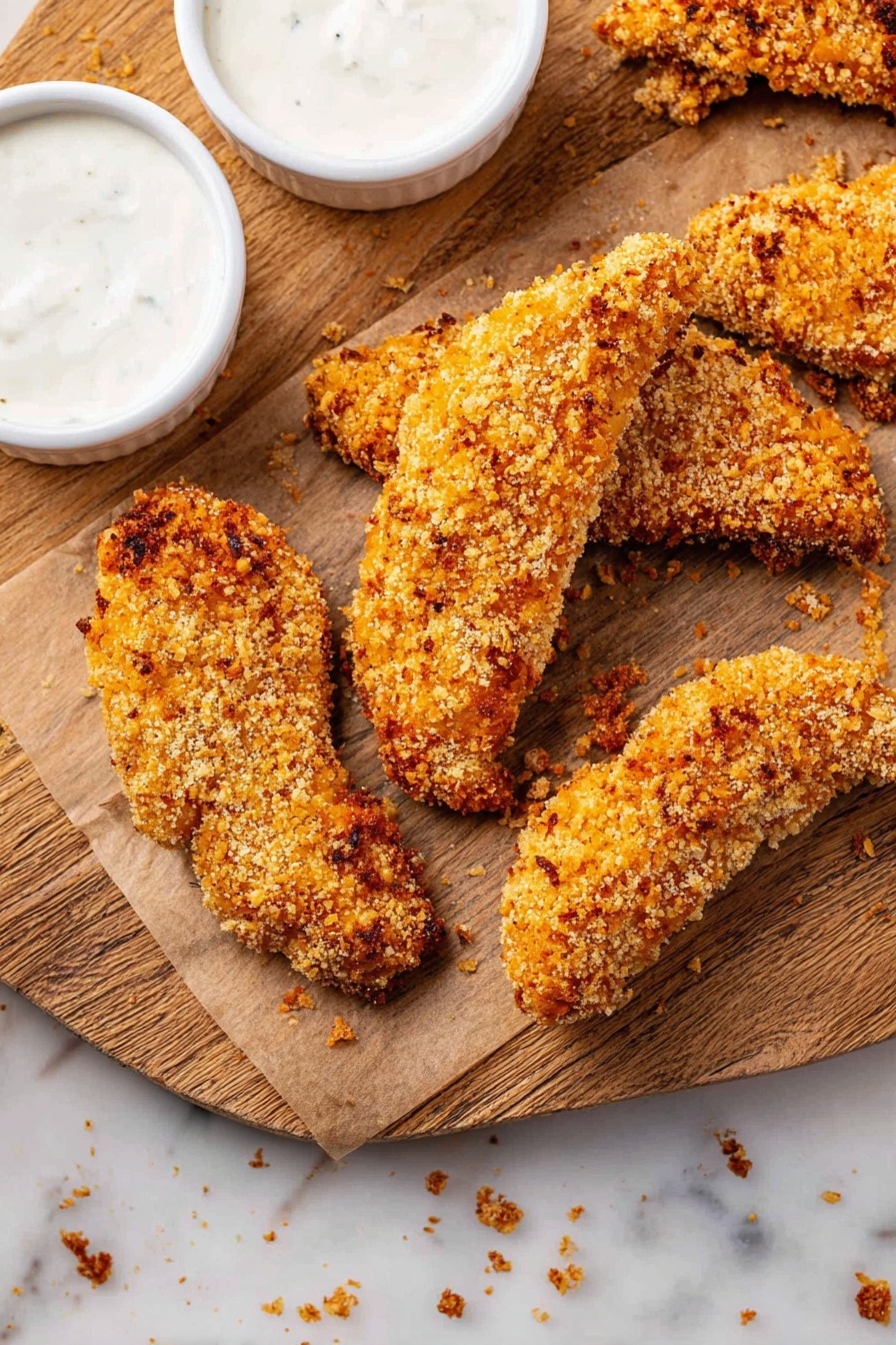 Oven Baked Chicken Tenders with Garlic Yogurt Sauce Recipe - Recipe Image