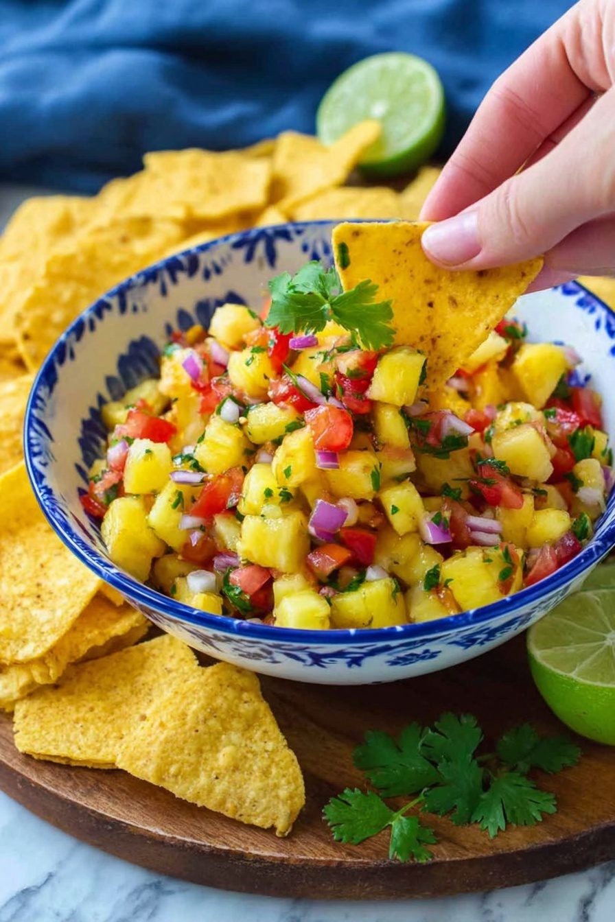 Tropical Pineapple Salsa Recipe - Serving Suggestion