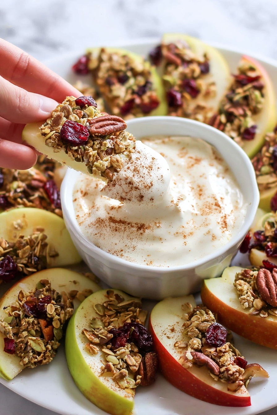 Healthy Apple Nachos with Yogurt Drizzle Recipe - Serving Suggestion