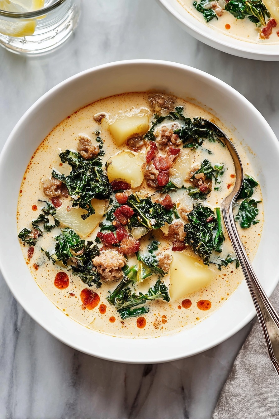 Zuppa Toscana Soup with Kale and Sausage Recipe - Serving Suggestion
