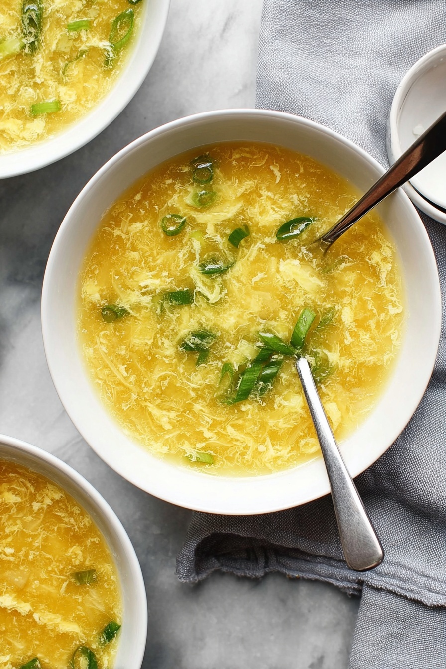 Quick Egg Drop Soup Recipe - Serving Suggestion