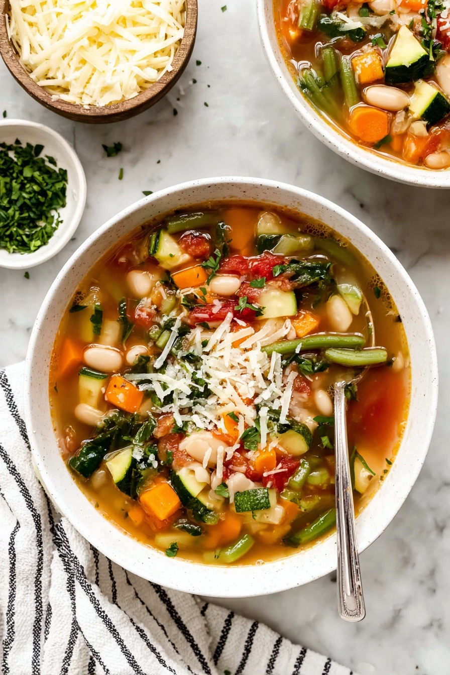 Easy Minestrone Soup Recipe - Serving Suggestion