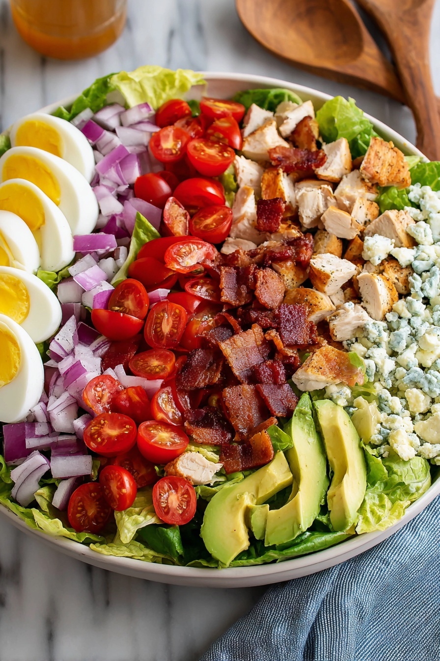 Easy Cobb Salad with Bacon and Avocado Recipe - Recipe Image