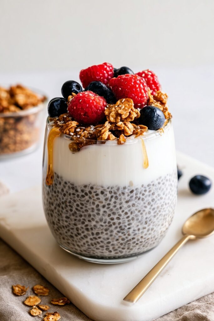 High-Protein Chia Pudding with Berries Recipe