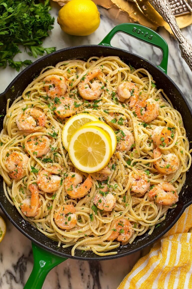 Creamy Garlic Shrimp Pasta Recipe