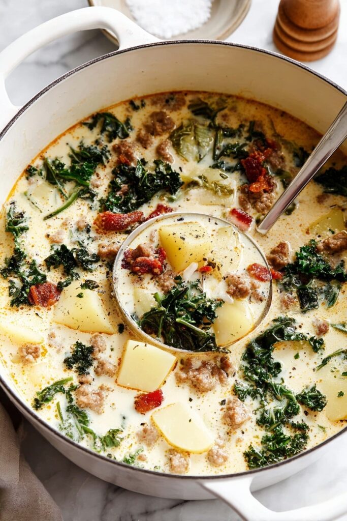 Zuppa Toscana Soup with Kale and Sausage Recipe