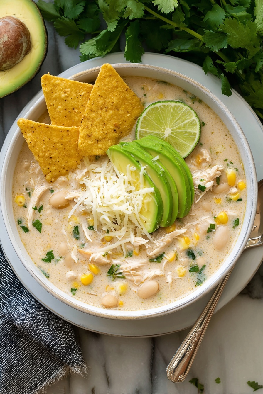 White Chicken Chili Recipe - Serving Suggestion