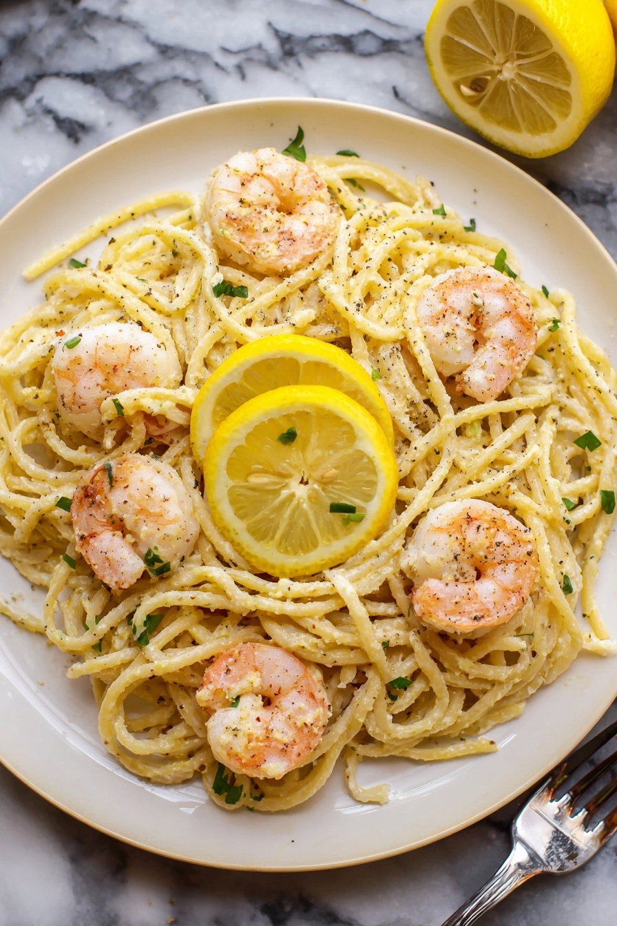 Creamy Garlic Shrimp Pasta Recipe - Serving Suggestion