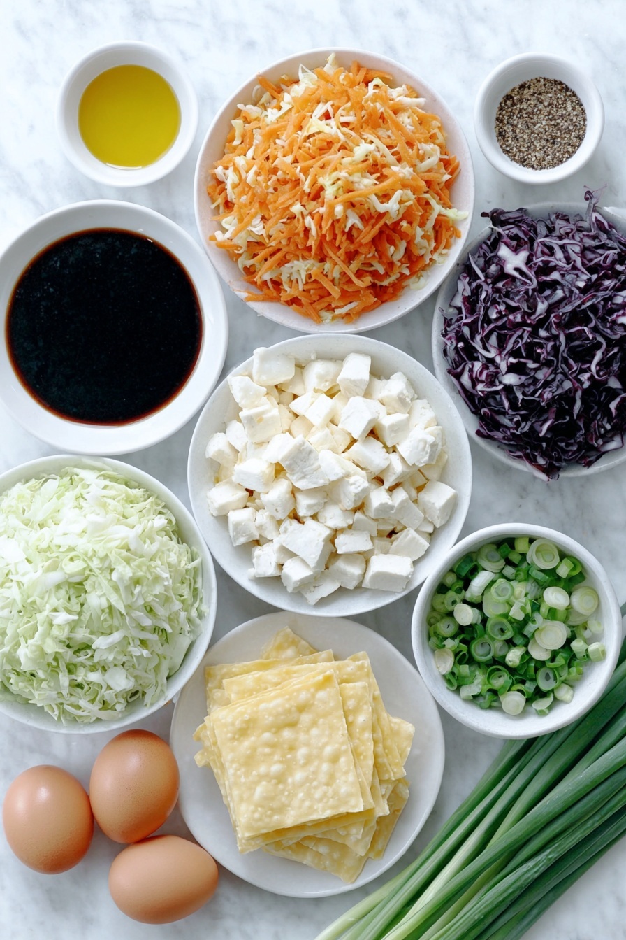 Crispy Vegetable Tofu Dumplings Recipe - Ingredients