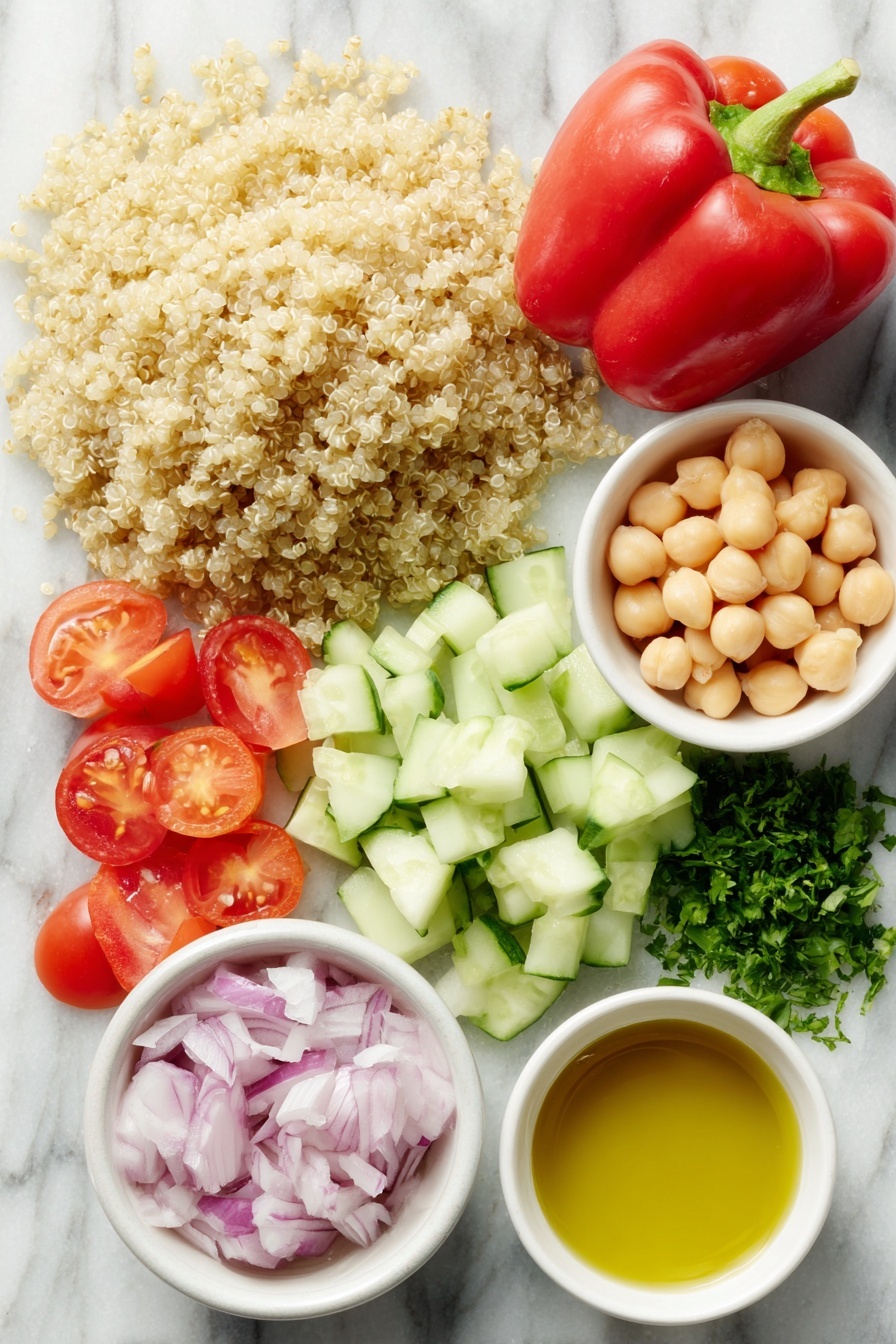 Fresh Quinoa Salad with Veggies and Herbs Recipe - Ingredients