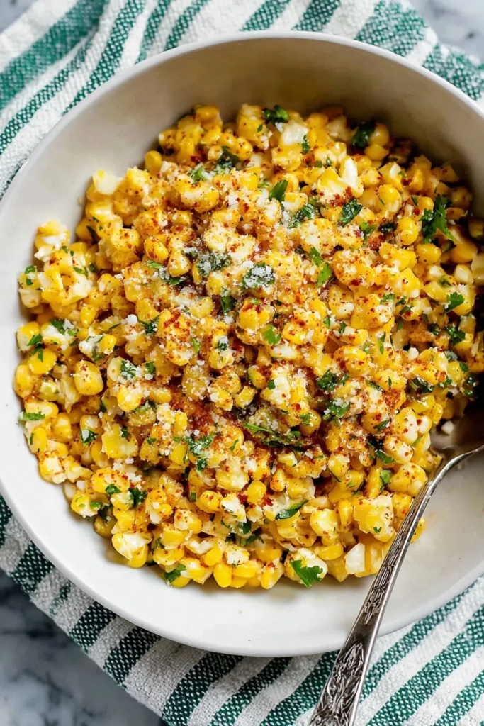 Charred Corn with Cotija Cheese Recipe