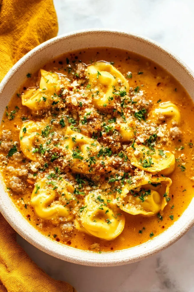 Creamy Sausage Tortellini Butternut Soup Recipe